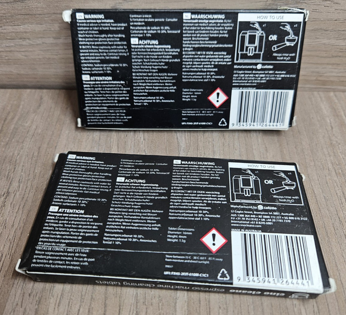 Espresso Machine Cleaning Tablets 8 count each pack of 2 - NEW Dmg Boxes gallery