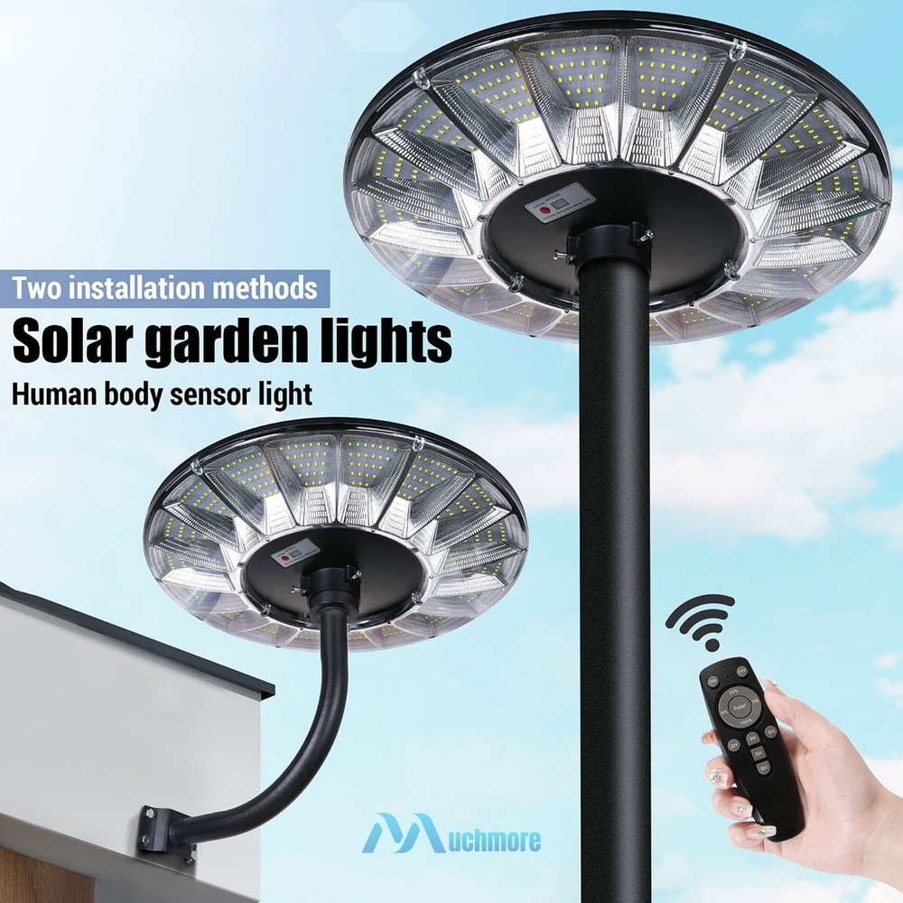 Solar Wall Light Pathway Motion Sensor 11000W LED Bulb IP66 Outdoor Super Bright