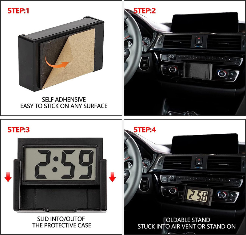 Small Digital Clock, Mini Car Dashboard Clock Battery Operated, Car Truck Dashbo gallery