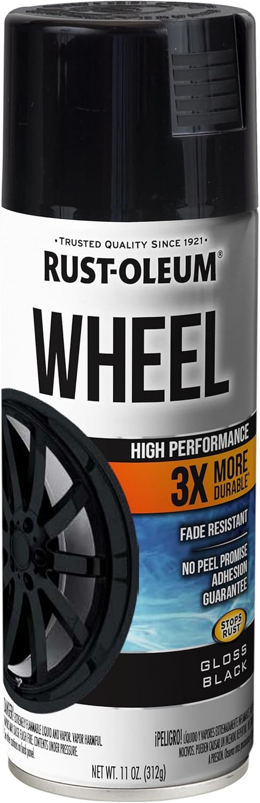 Rust-Oleum 368076 High Performance Wheel Spray Paint, 11 Oz, Gloss Black gallery