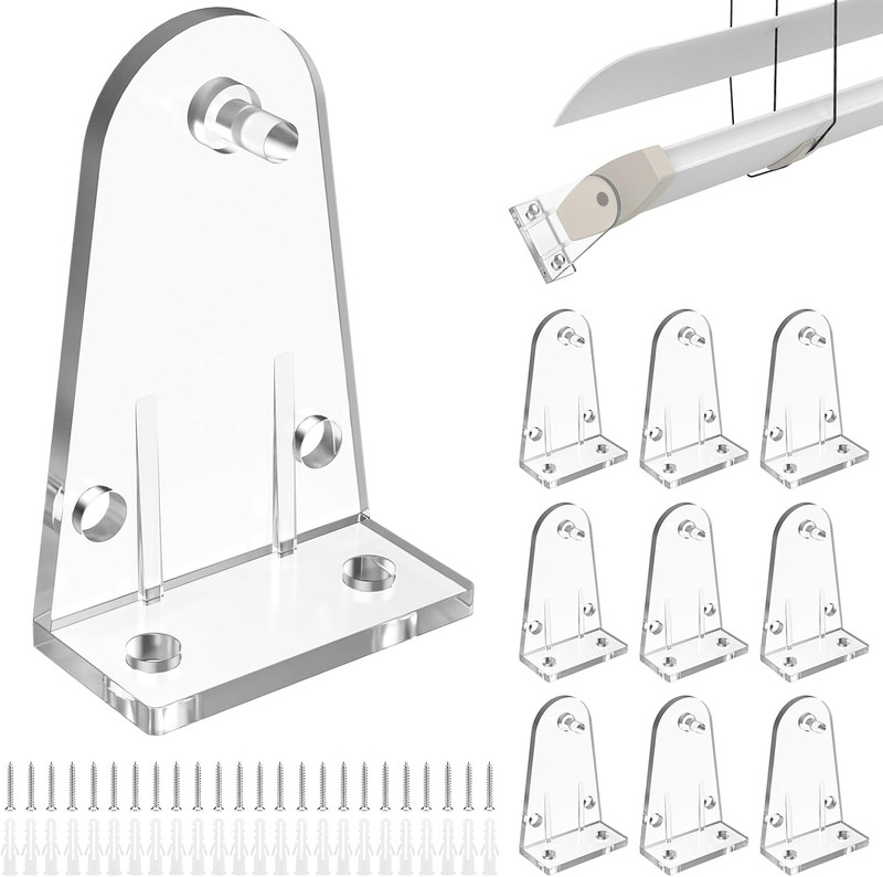 12 Pcs 2 Inch Hold Down Brackets, Clear Color Plastic Blinds Bottom Rail Hold... gallery