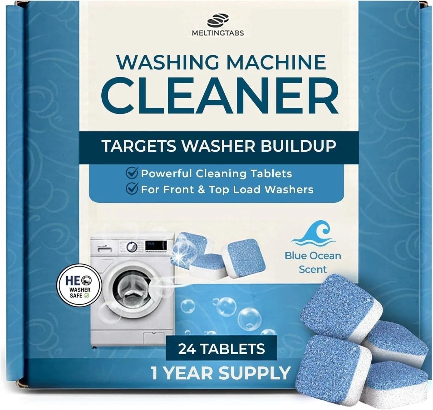 Uproot Clean Washing Machine Cleaner Tablets - 24 Pack for a 12 Month Supply. Fo gallery