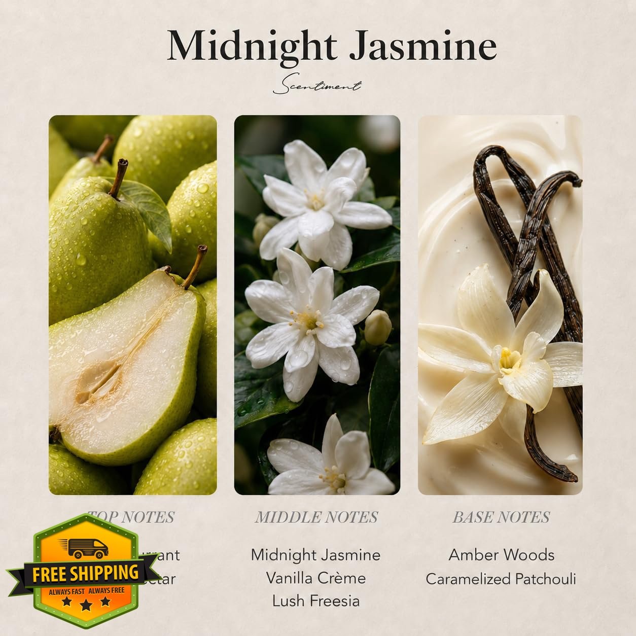 Scentiment Midnight Jasmine Diffuser Oil 4oz gallery