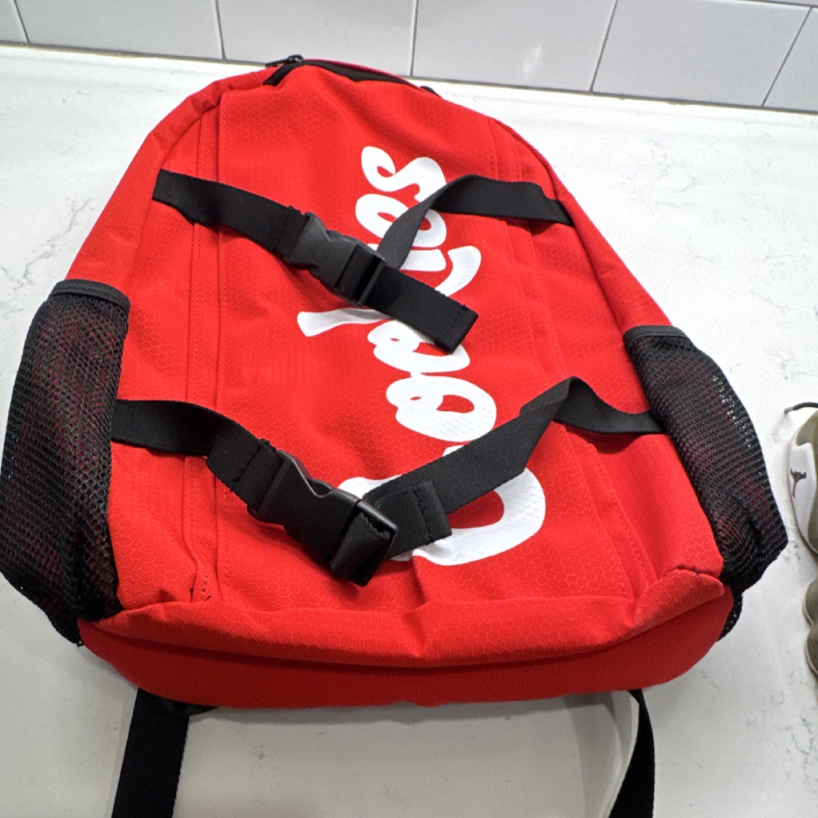 Cookies Red/Black Backpack 11-20L Zip Logo External Pockets Padded Straps