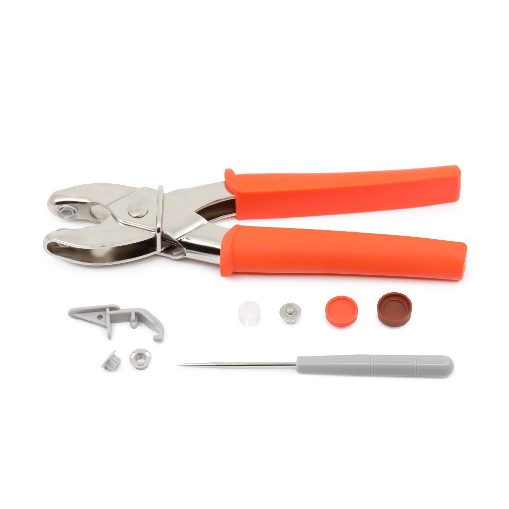 Plastic Snap Fastener Pliers Tool Kit for Size 20 Snaps Orange Hand Press Pliers gallery