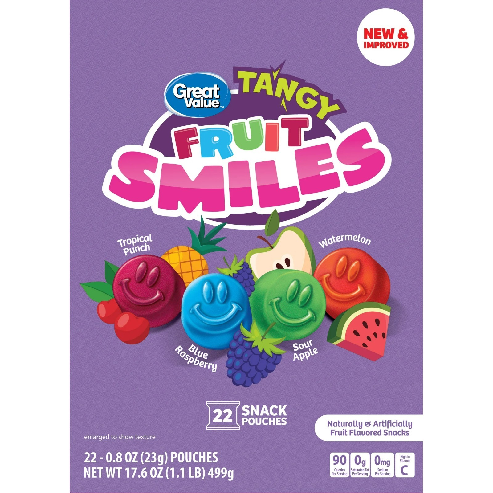 Great Value Fruit Smiles Snacks, Tangy Flavor, 22 Count gallery