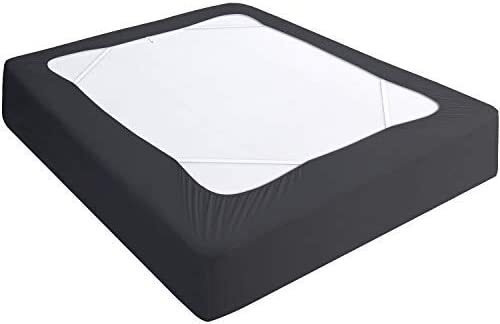 Box Spring Cover Elastic Fabric Wrap Around 4 Sides Bed Skirt Full Size 13" Deep gallery
