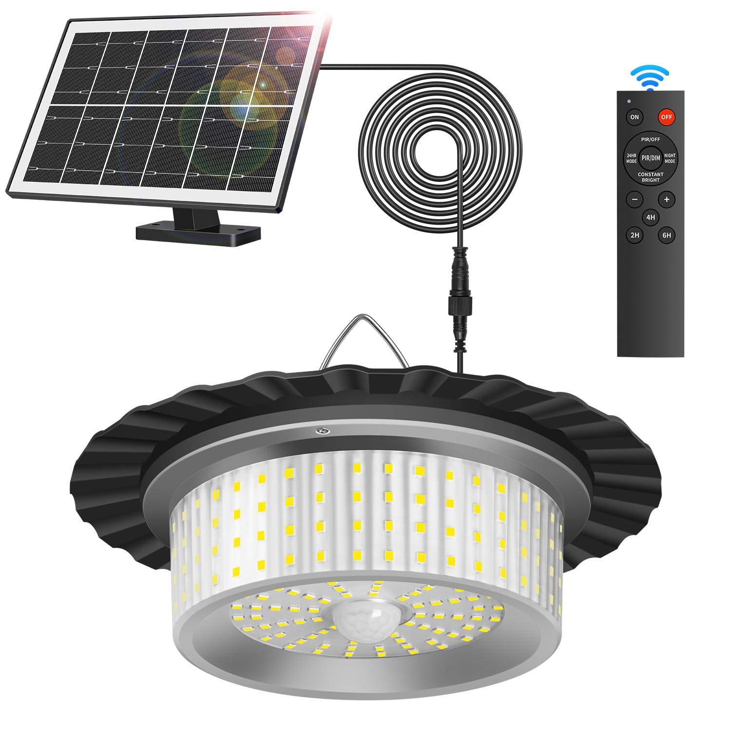 Solar Shed Light Outdoor Indoor, Upgrade 244 LED 360° Lighting Motion Sensor ... gallery