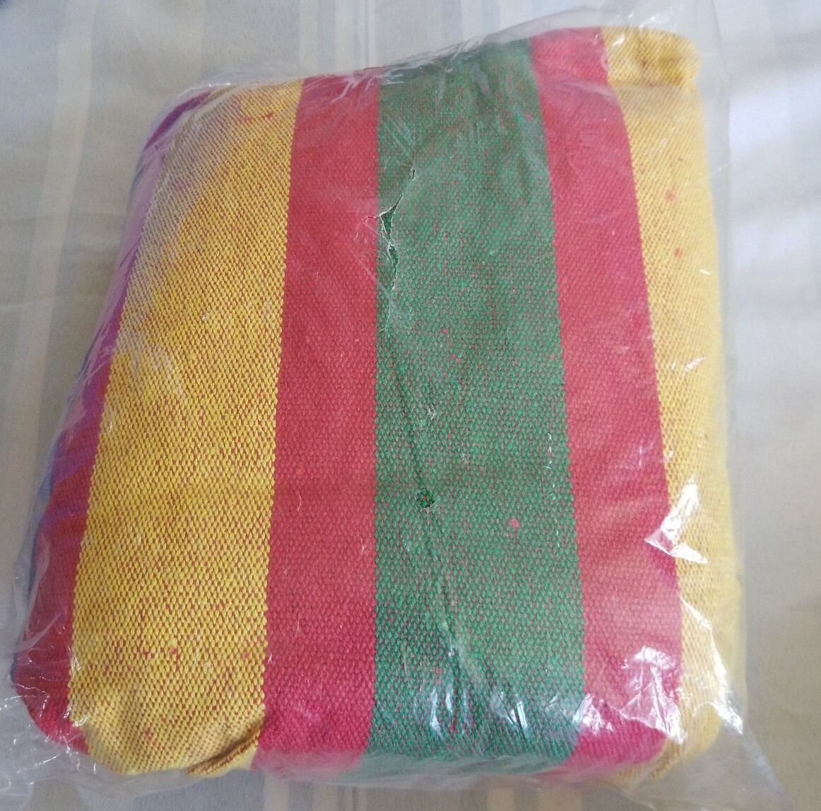 COTTON CANVAS MULTI COLORED LOUNGE HAMMOCK -SUPPORTS UP TO 350 POUNDS New gallery