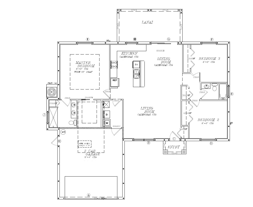 2,224 sq/ft Florida Custom Home Plan Blueprints COMPLETE SET in PDF NEW House gallery