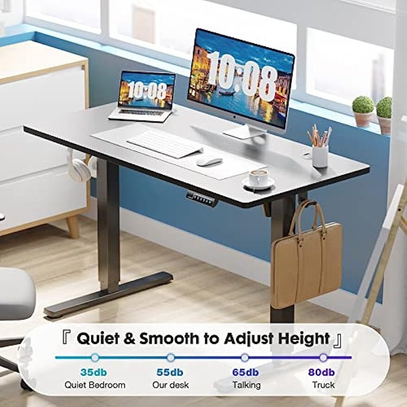 40“ 55" 63” Modern Adjustable Height Electric Standing Desk Home Office Table gallery