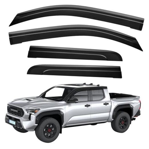 Low Profile Rain Guards Compatible with 2024 2025 2026 Tacoma Double Cab gallery