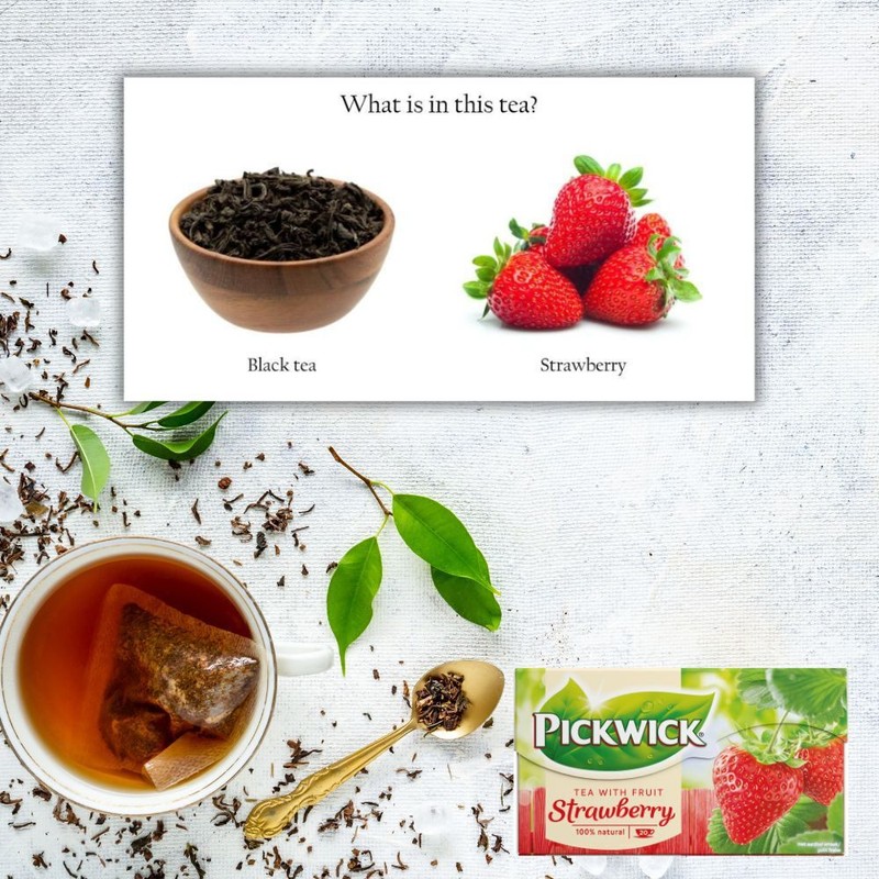 Pickwick Strawberry Black Tea 20 tea bags gallery