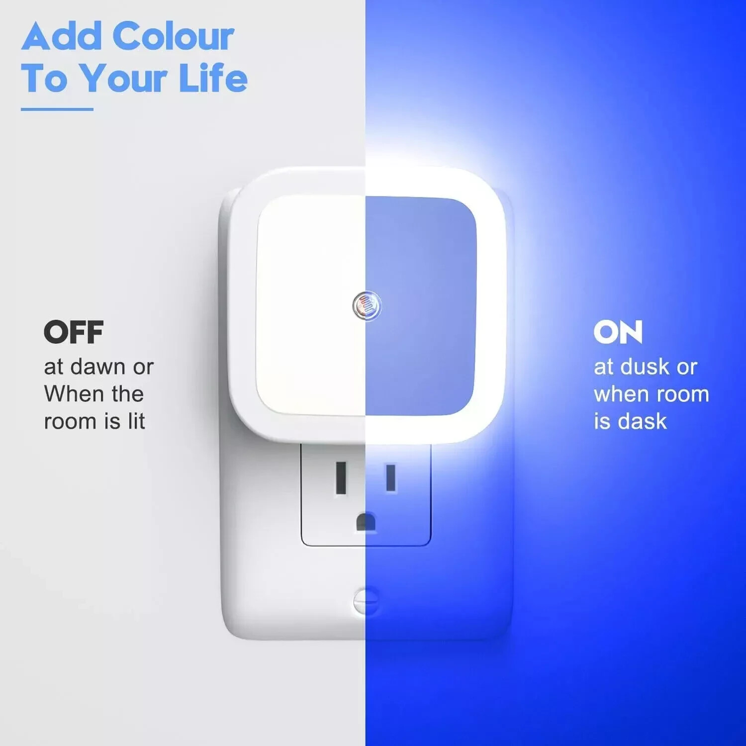 6Pcs Plug-in LED Night Lights Lamp Dusk to Dawn Sensor Hallway Kitchen Bathroom gallery