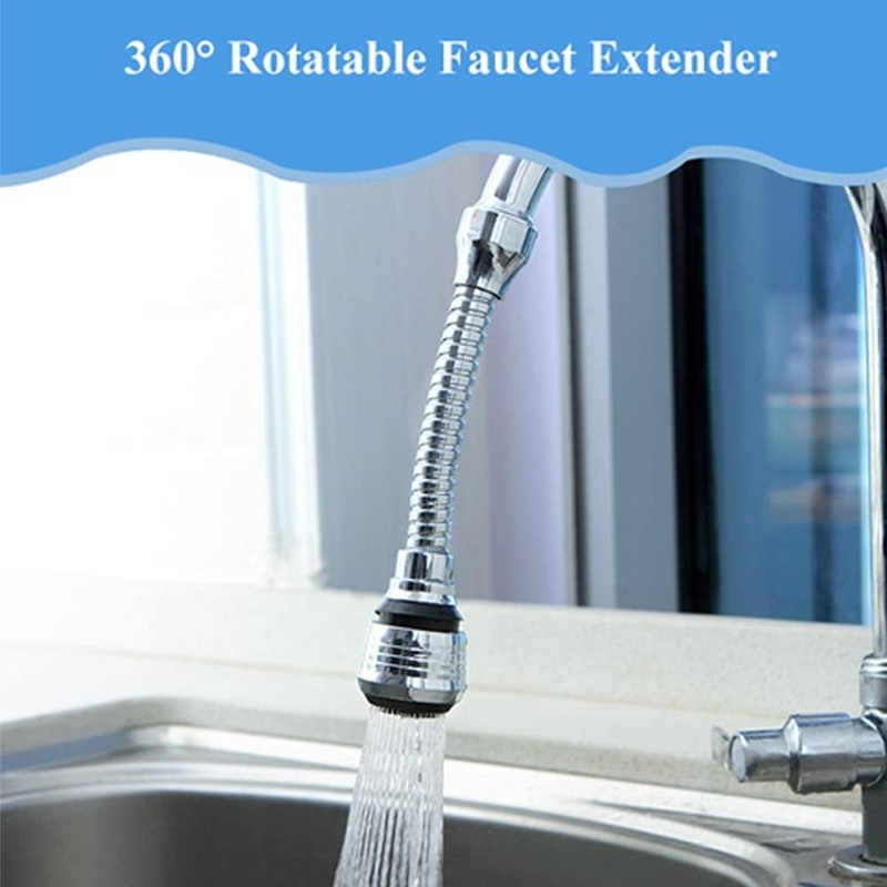 4 PACK Faucet Extender Tubes Flexible 360 Degrees Faucet Extension Sprayer for gallery