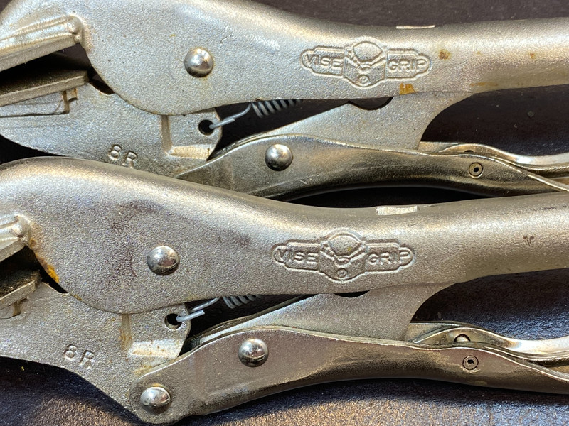 4 PETERSEN DEWITT PLIERS LOCKING SHEET METAL ADJUSTABLE VISE GRIP PLIERS 8R USA gallery