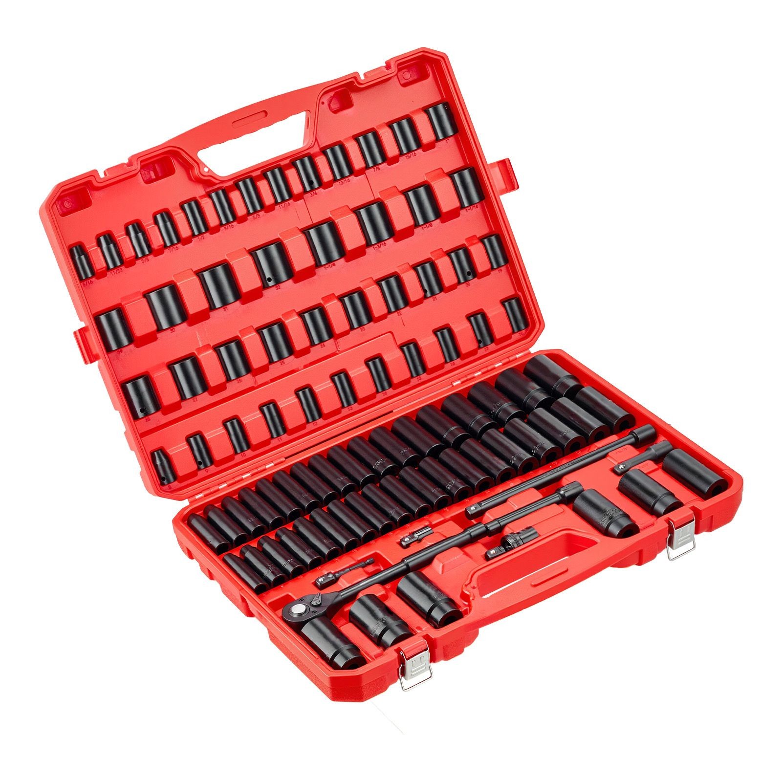 1/2in Drive 91-Piece Impact Socket Set, 6 Point Deep/Shallow, SAE/Metric gallery