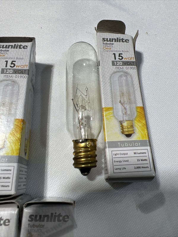Sunlite Candelabra Screw Base Light Bulb Salt Lamp 15 Watt 12/pack gallery