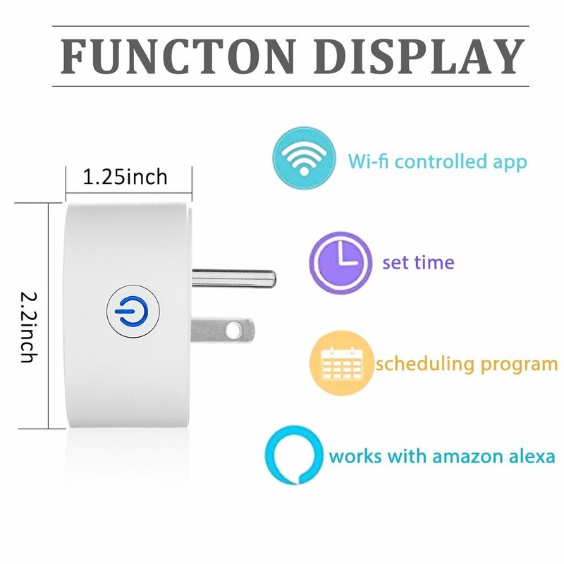 2 Mini Smart Plug Outlet Wifi Socket Alexa Google IFTTT fr Voice Control NEW FS! gallery