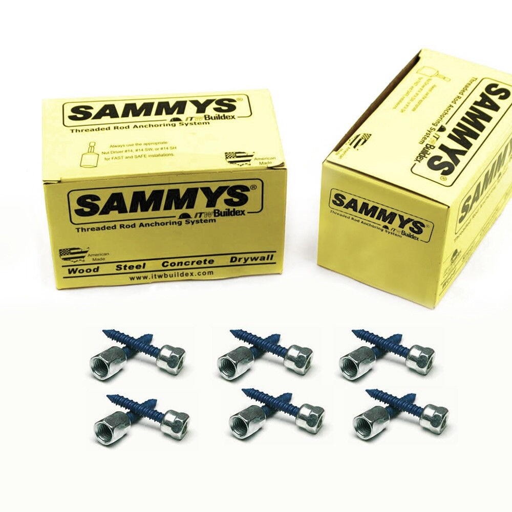 Sammys SWC 20 3/8 Inch Screw Horizontally Threaded Rod Anchor pack of 50 gallery