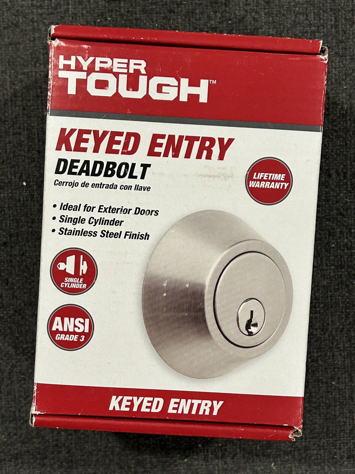 Hyper Tough Keyed Entry Deadbolts, ANSI Grade 3 Household gallery