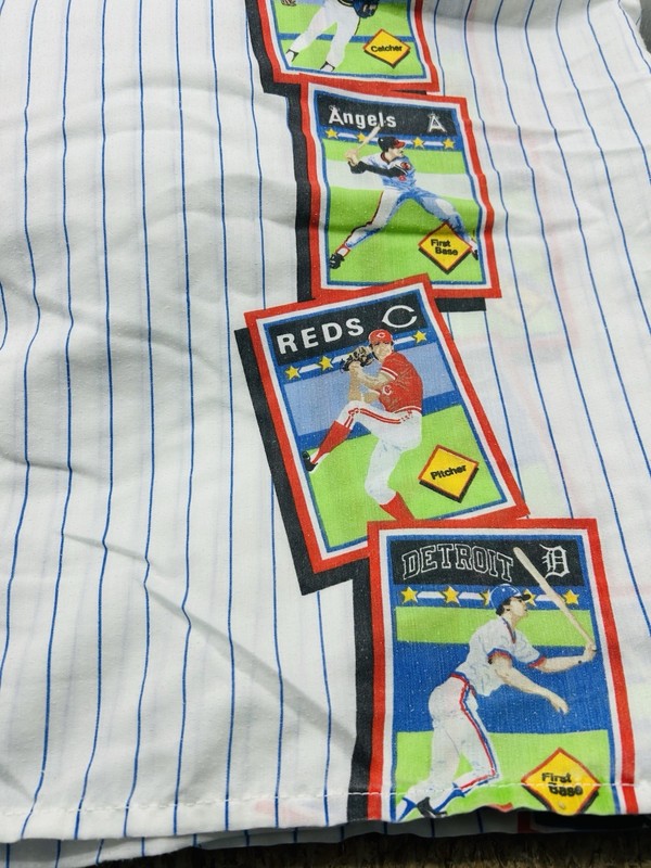 1989 MLB Baseball Twin Sheet Set (Flat & Fitted) Vintage Sports Bedding BIBB Co. gallery