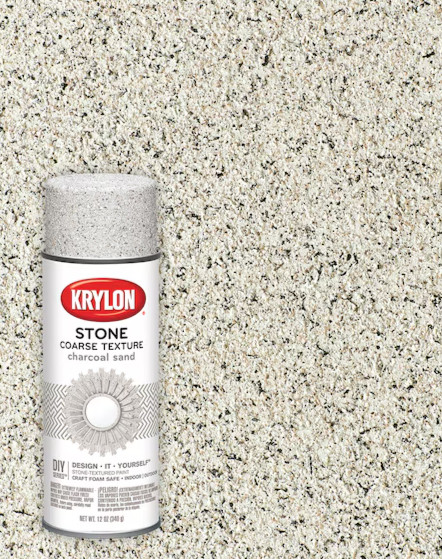 Krylon 18202 Stone Coarse Textured Finish - Charcoal Sand - 12 oz. gallery