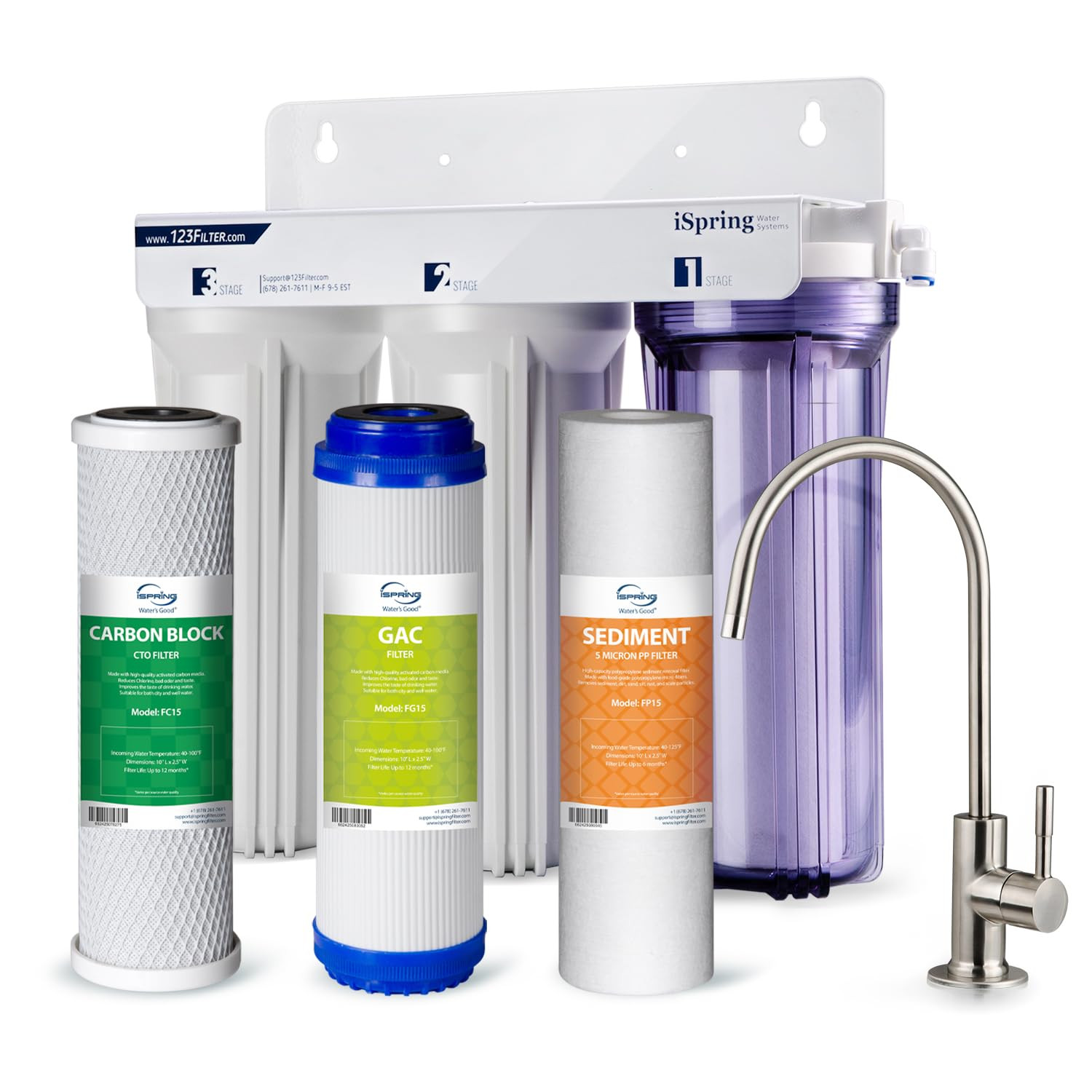 US31 under Sink Water System, NSF Certified 3-Stage Water Filters, Reduces PFAS, gallery