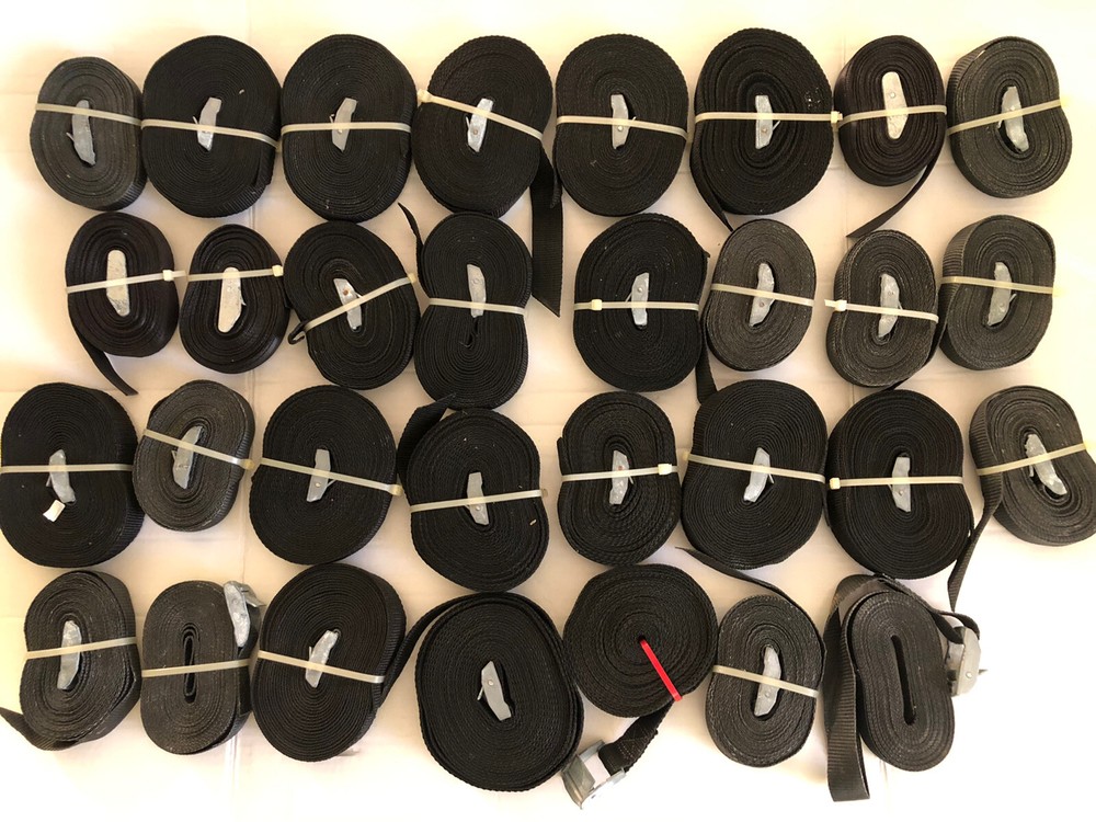 31 Pull Straps Tie Downs Cargo Control From 5 Feet to 15 Feet Black 1 Inch Wide