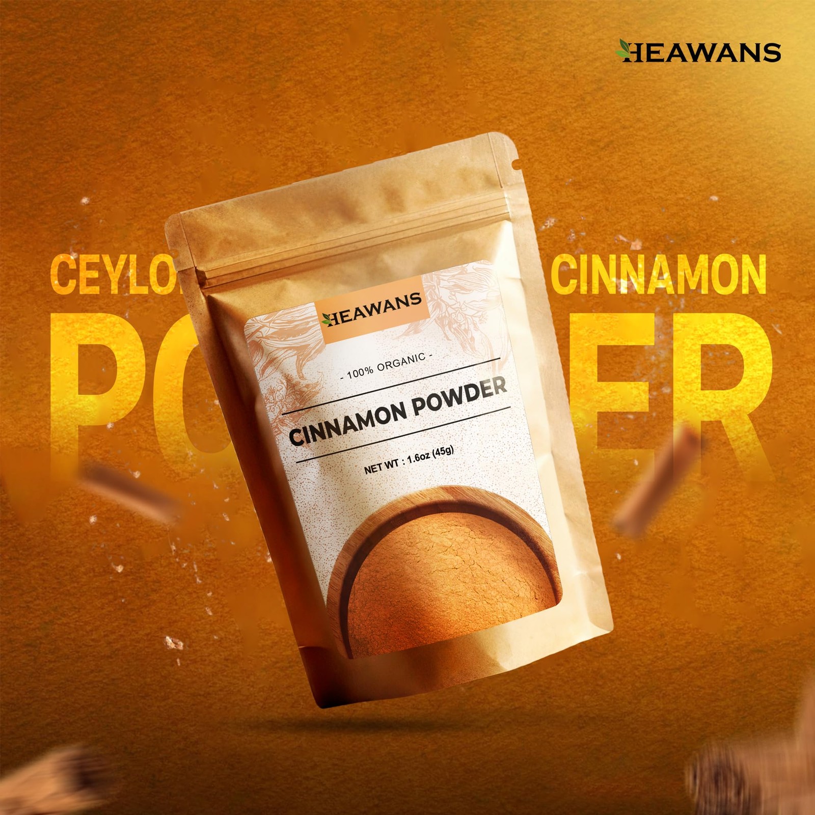 Organic Ceylon Cinnamon Ground Premium (Real or True 1.6 Ounce (Pack of 1) gallery