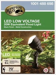 2-pack Hampton Bay LED Low Voltage Spotlight Metal Black Landscape Lights 20W