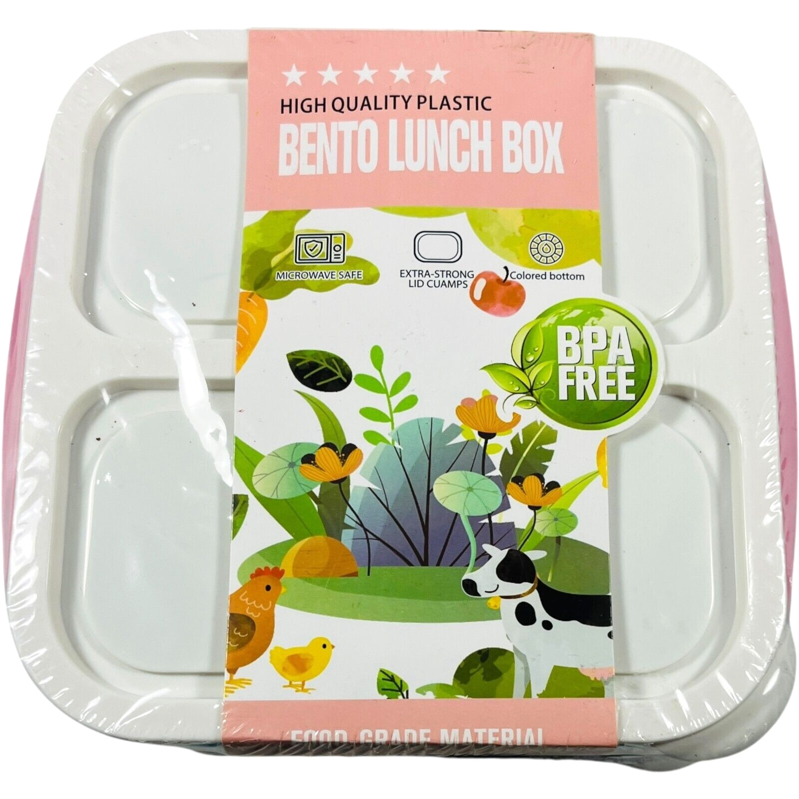 High Quality Plastic Bento Lunch Box 4 Pack BPA FREE Food Grade Material gallery