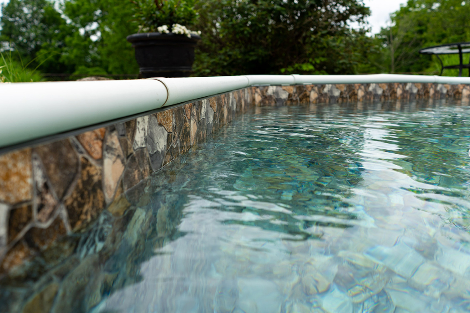 GLI Flagstone Tan 27 Mil Inground Rectangle Swimming Pool Liner - Choose Size gallery