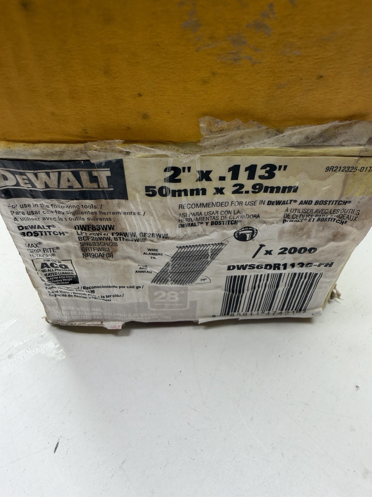 Dewalt DWS6DR113G-FH 28 Degree Wire Weld Framing Nails 2 X .113 IN (QTY 2000) gallery