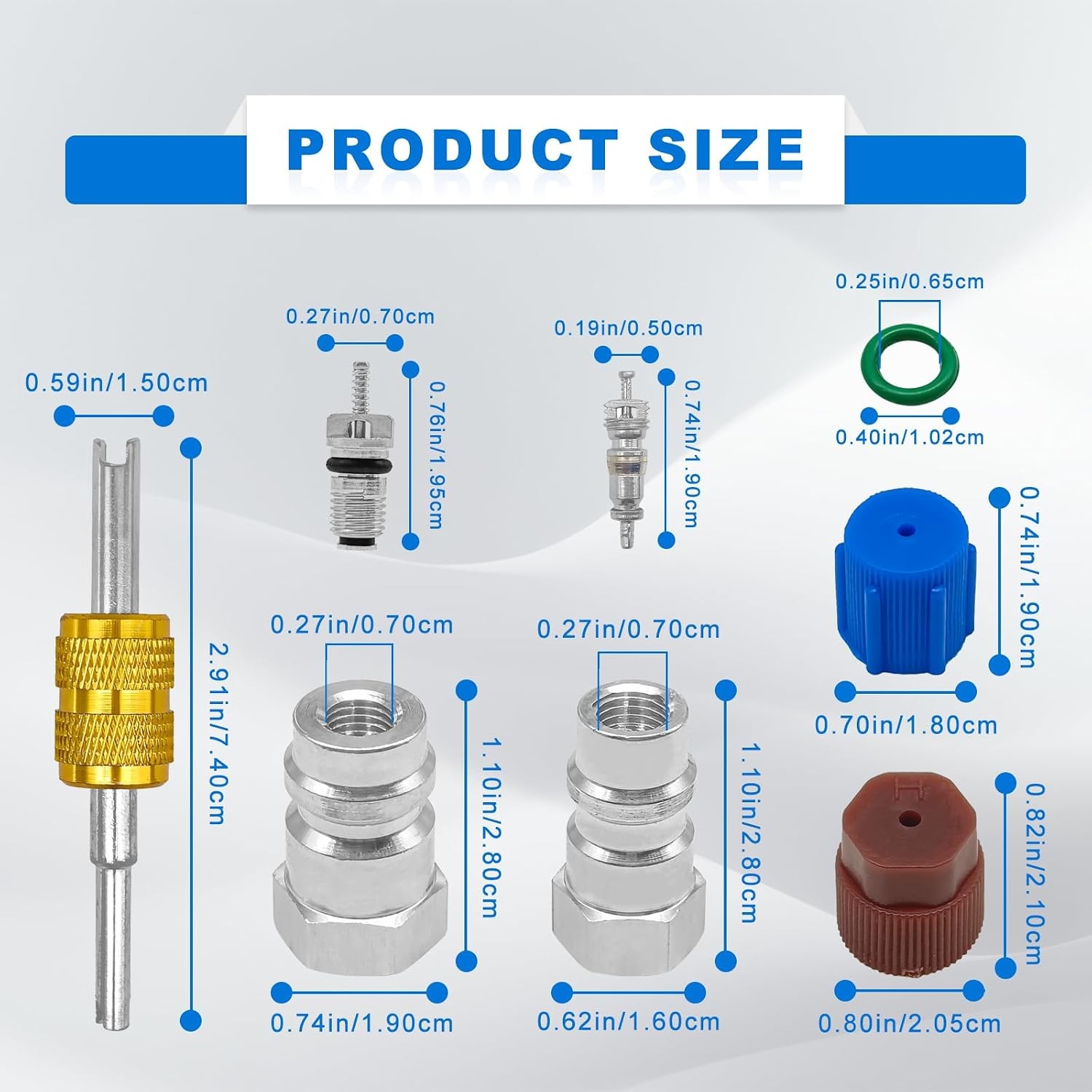 R12 to R134A Conversion Kit AC Retrofit Fitting Adapter gallery