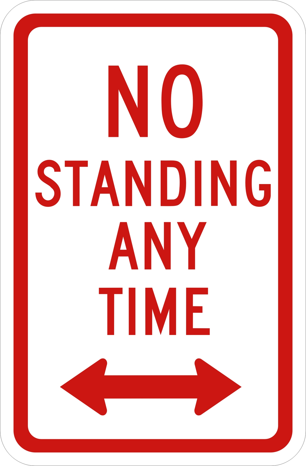 NO STANDING ANY TIME SIGN Vinyl Decal / Sticker ** 5 Sizes ** gallery