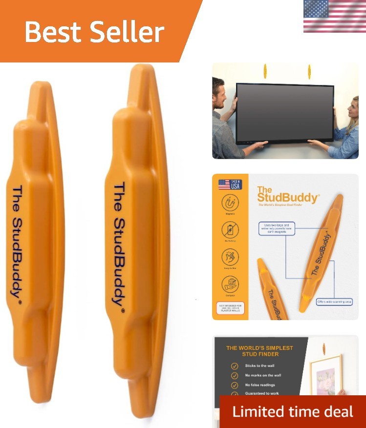 Easy-to-Use Magnetic Stud Finder - Powerful, No Batteries Required, 2 Pack gallery
