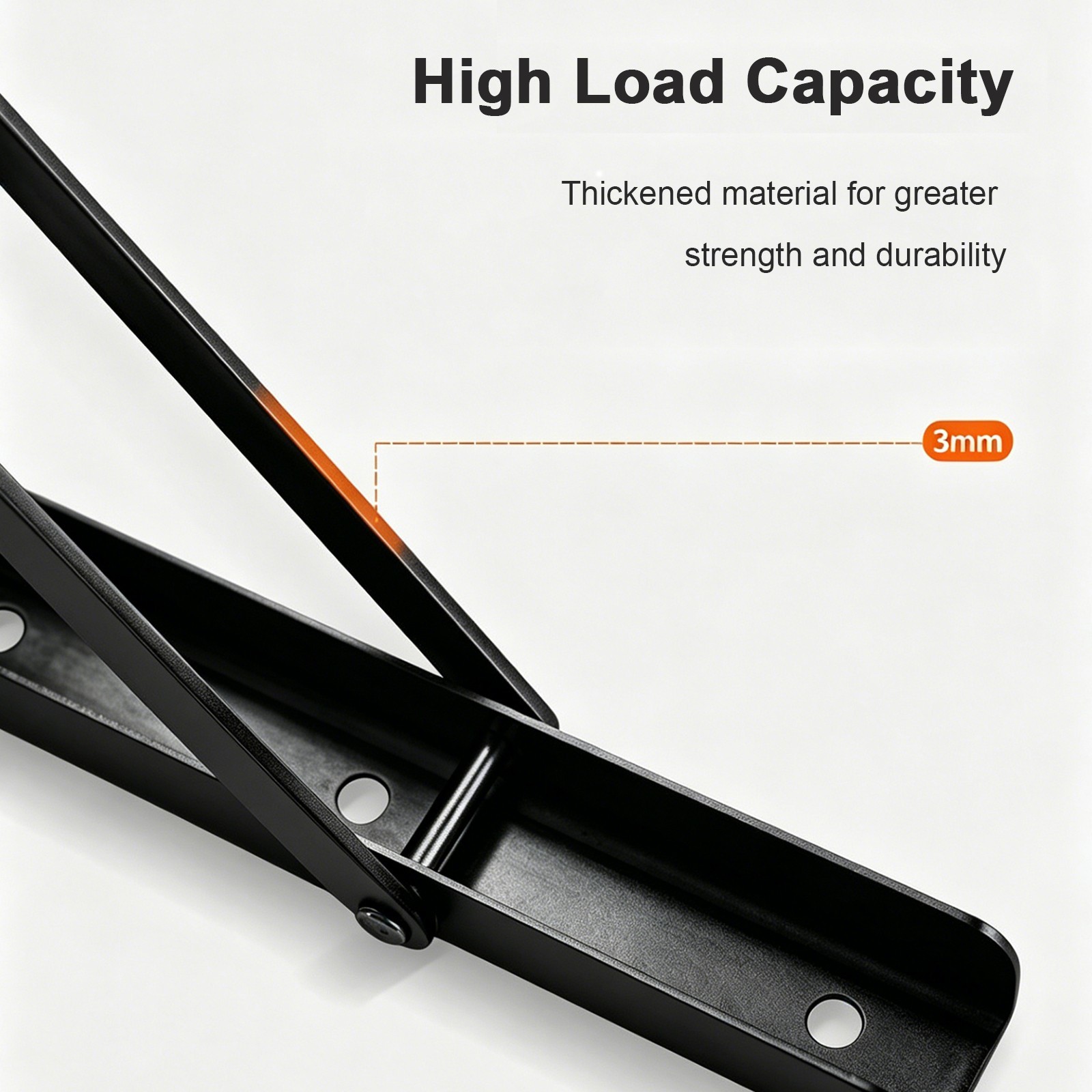 Folding Shelf Bracket 14" Stainless Steel Collapsible Bracket Load 330lbs, 2pack gallery