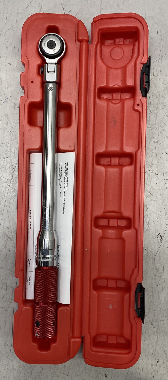 *PREOWNED* MAC TOOLS 3/8" Drive Micro-Adjustable Torque Wrench TWXF75 gallery