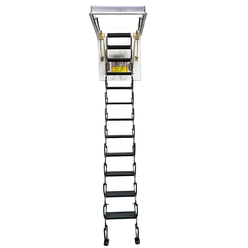 9.84Ft Attic Ladder, Pull Down Ceiling Stairs, 27.56x35.43in Folding Loft Stairs gallery