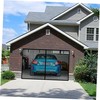 FBve Magnetic Garage Door Screen with 4 Strapping Tapes for 1 Car 9x7ft Black gallery