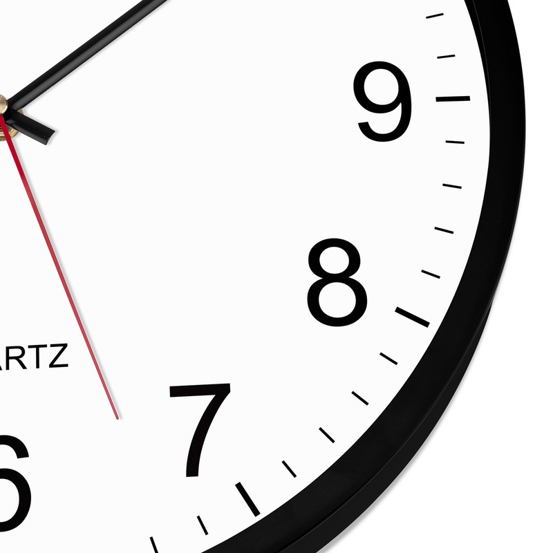 Foxtop Black Backwards Wall Clock 12 Inch - 1 Black-counterclockwise gallery