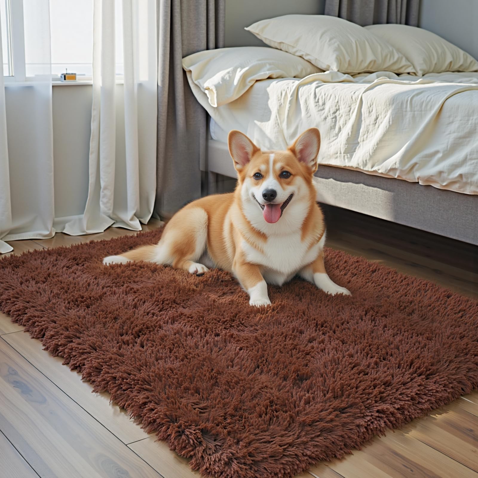 Small Rugs for Bedroom 2x3, Soft Area Rug 2' x 3' (Rectangular), Coffee gallery