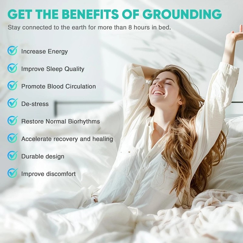 Earthing Grounding Fitted Sheet 95% Cotton Silver Fiber Deep Pocket - FULL XL gallery