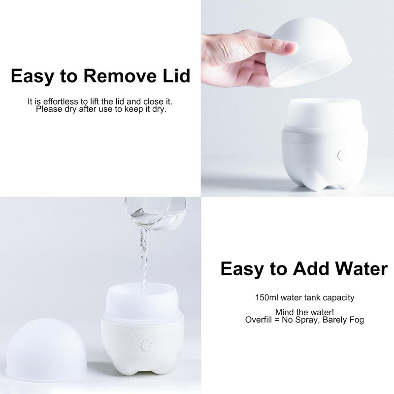 150ML Cordless Essential Oil Diffuser, Rechargeable Battery Powered White gallery