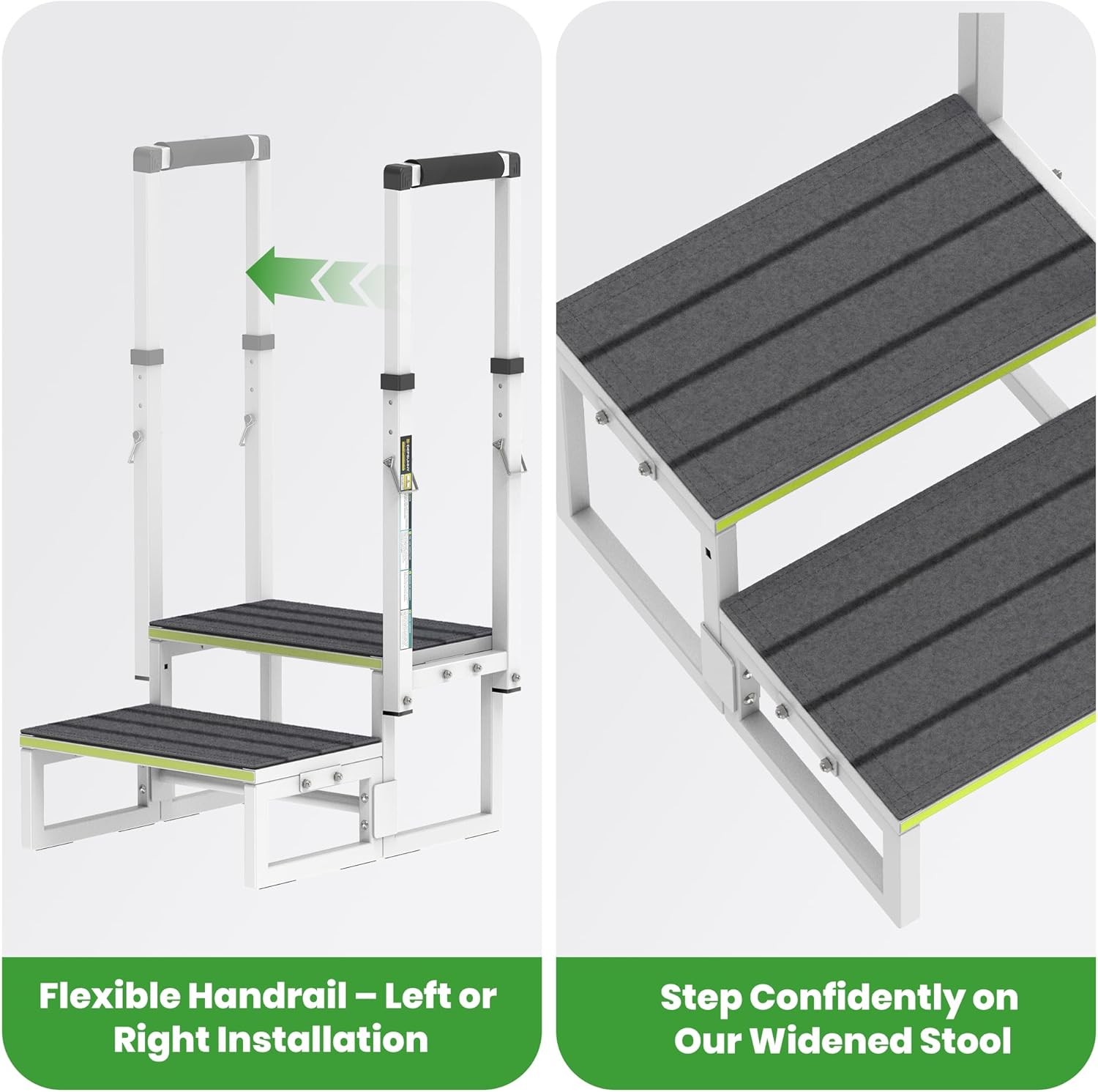 RV Steps with Handrail 26-38 Dual Side Setup Portable gallery