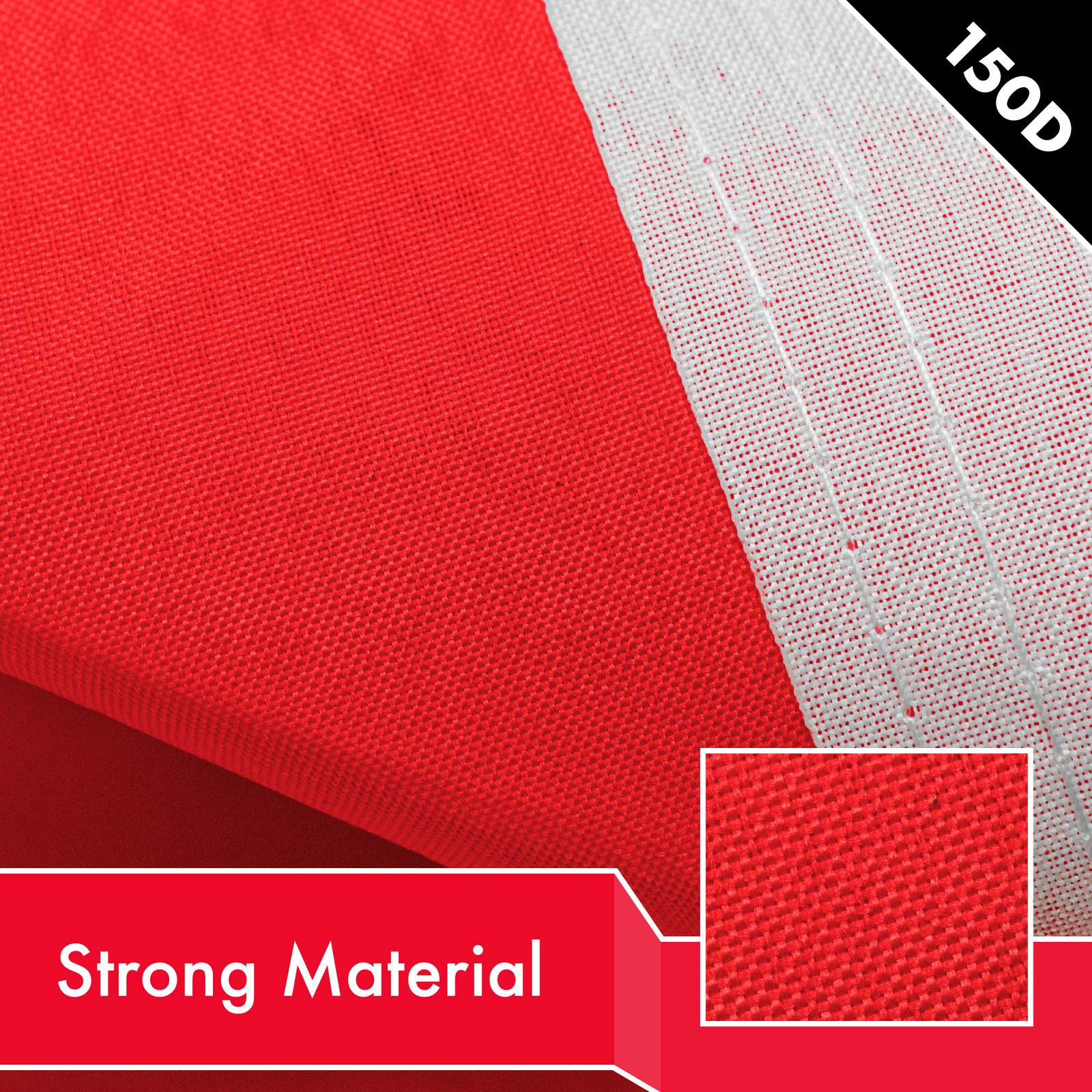 G128 Solid Red Color Flag 3x5 Ft LiteWeave Pro Series Printed 150D Polyester gallery