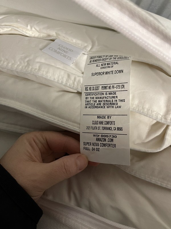 $700 Cloud Nine New 1pc Full Down Comforter Superior Down 34oz Nova 550 LAST gallery