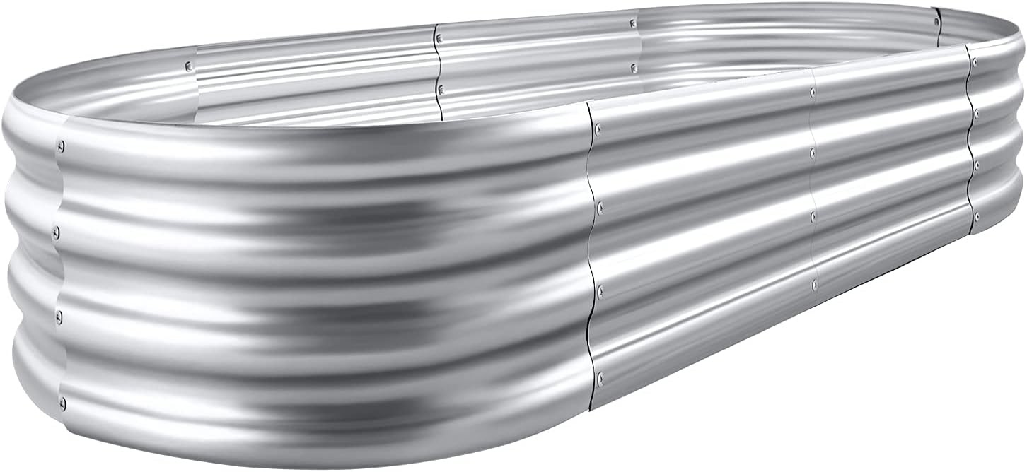 Galvanized Raised Garden Bed Kit Galvanized Planter Garden Boxes Outdoor Oval gallery
