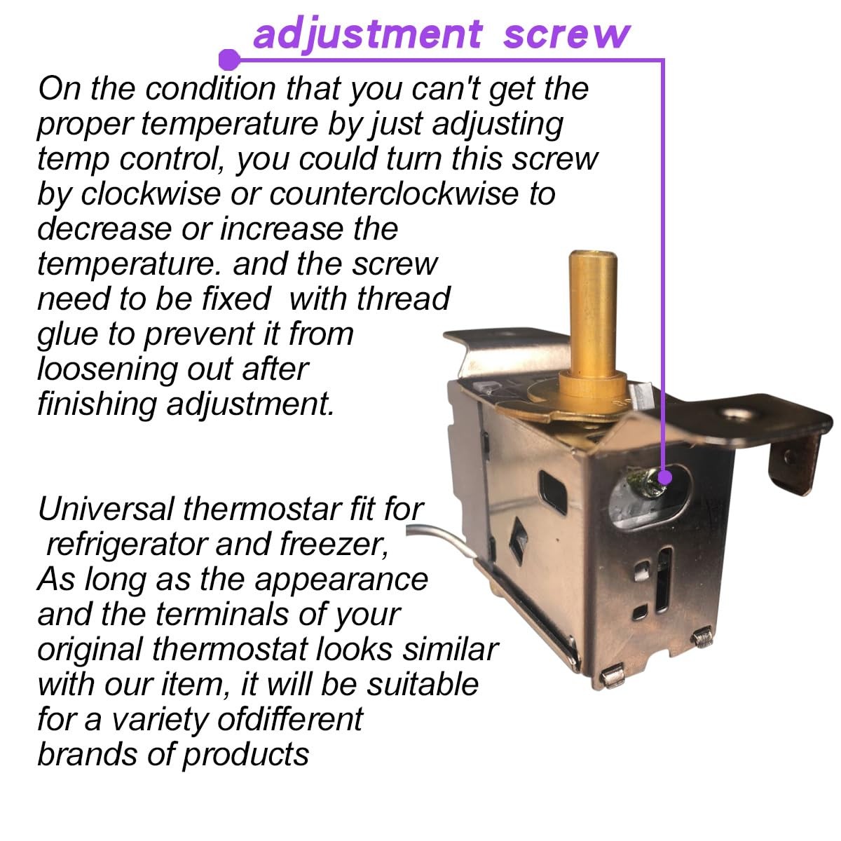 Fridge Freezer Thermostat Refrigerator Cold Temperature Control Universal WPF-20 gallery